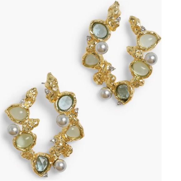 ALEXIS BITTAR Pebbled Frontal Hoop Earrings